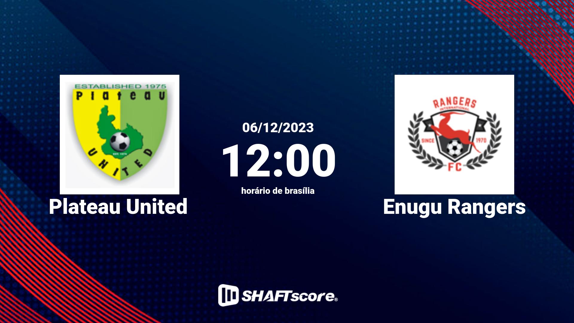 Estatísticas do jogo Plateau United vs Enugu Rangers 06.12 12:00