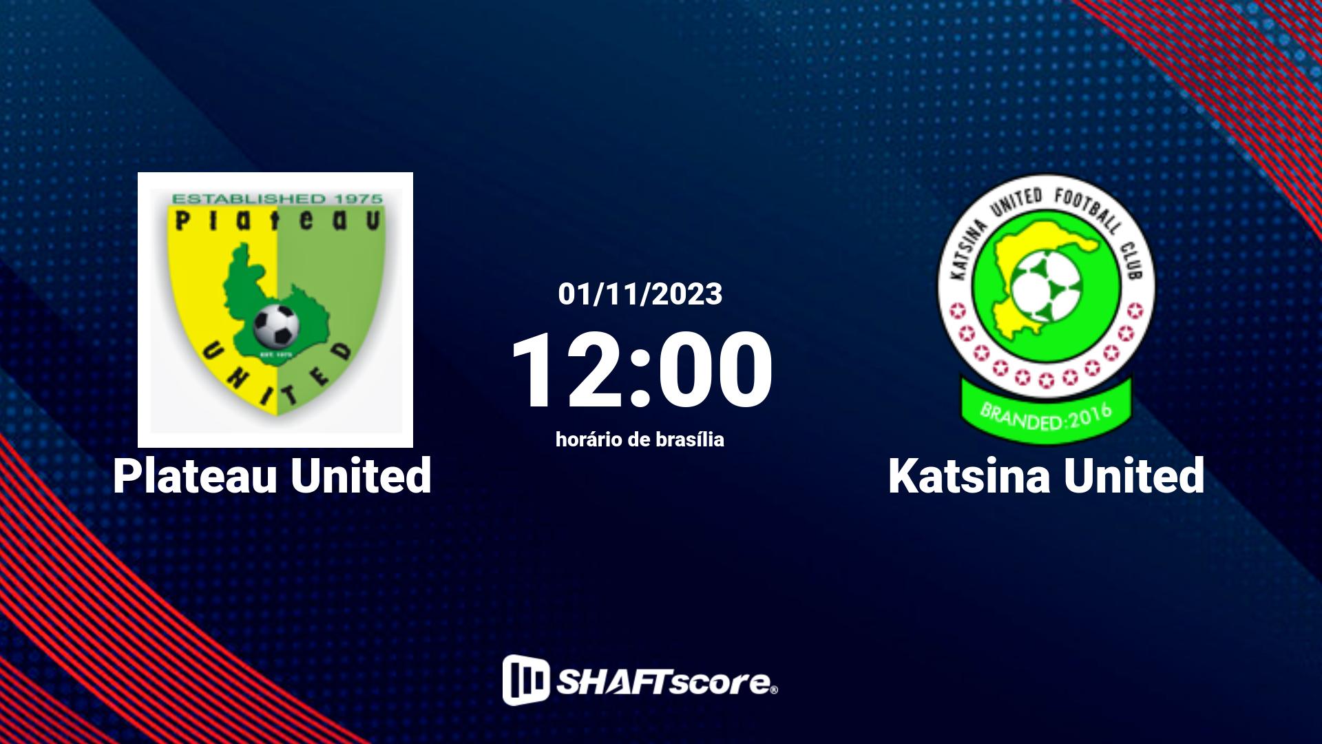 Estatísticas do jogo Plateau United vs Katsina United 01.11 12:00