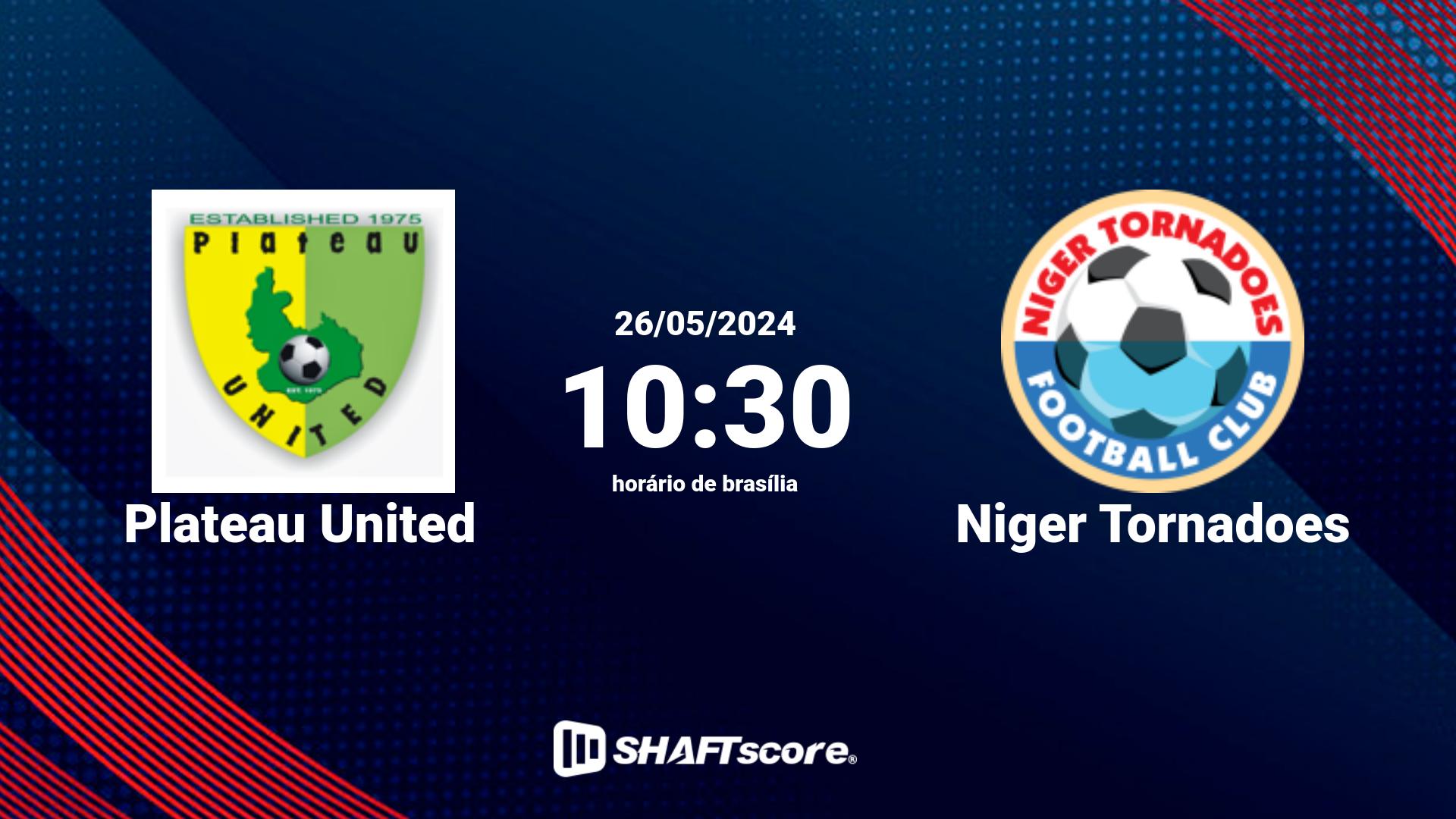 Estatísticas do jogo Plateau United vs Niger Tornadoes 26.05 10:30