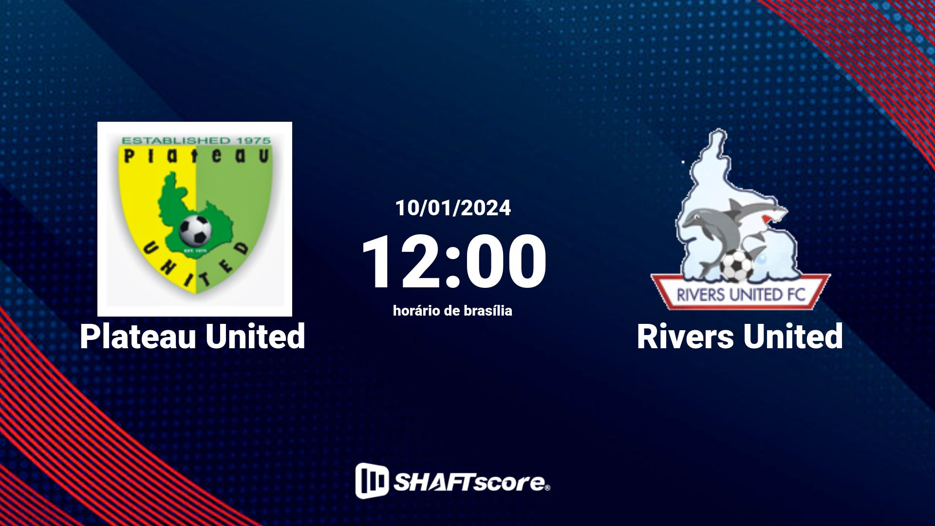 Estatísticas do jogo Plateau United vs Rivers United 10.01 12:00