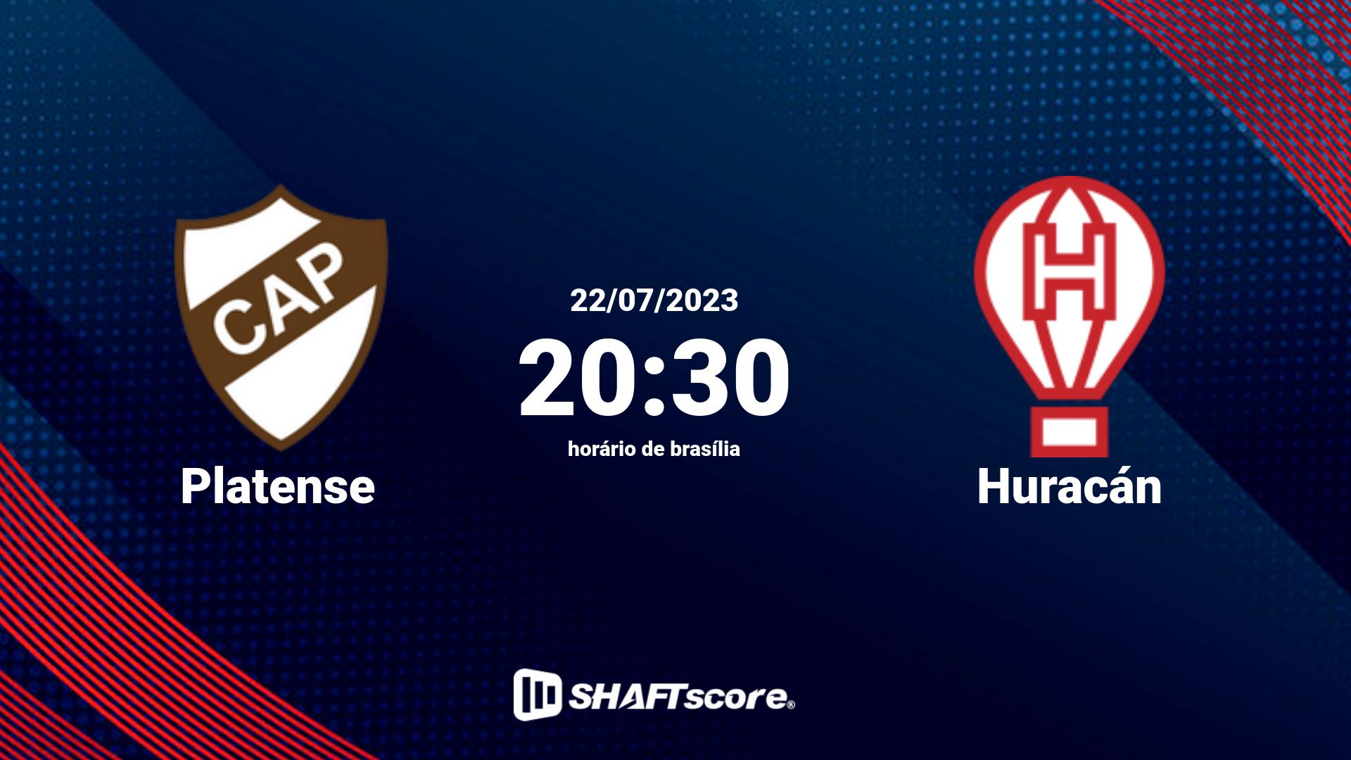 Estatísticas do jogo Platense vs Huracán 22.07 20:30