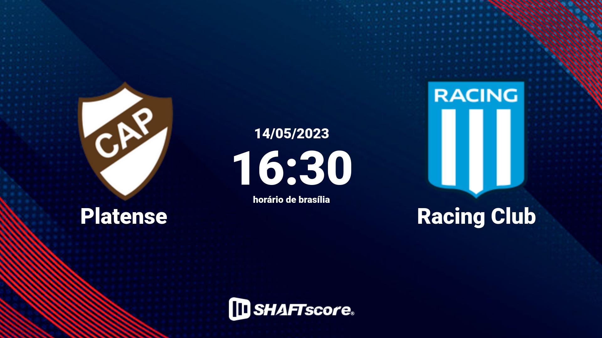 Estatísticas do jogo Platense vs Racing Club 14.05 16:30