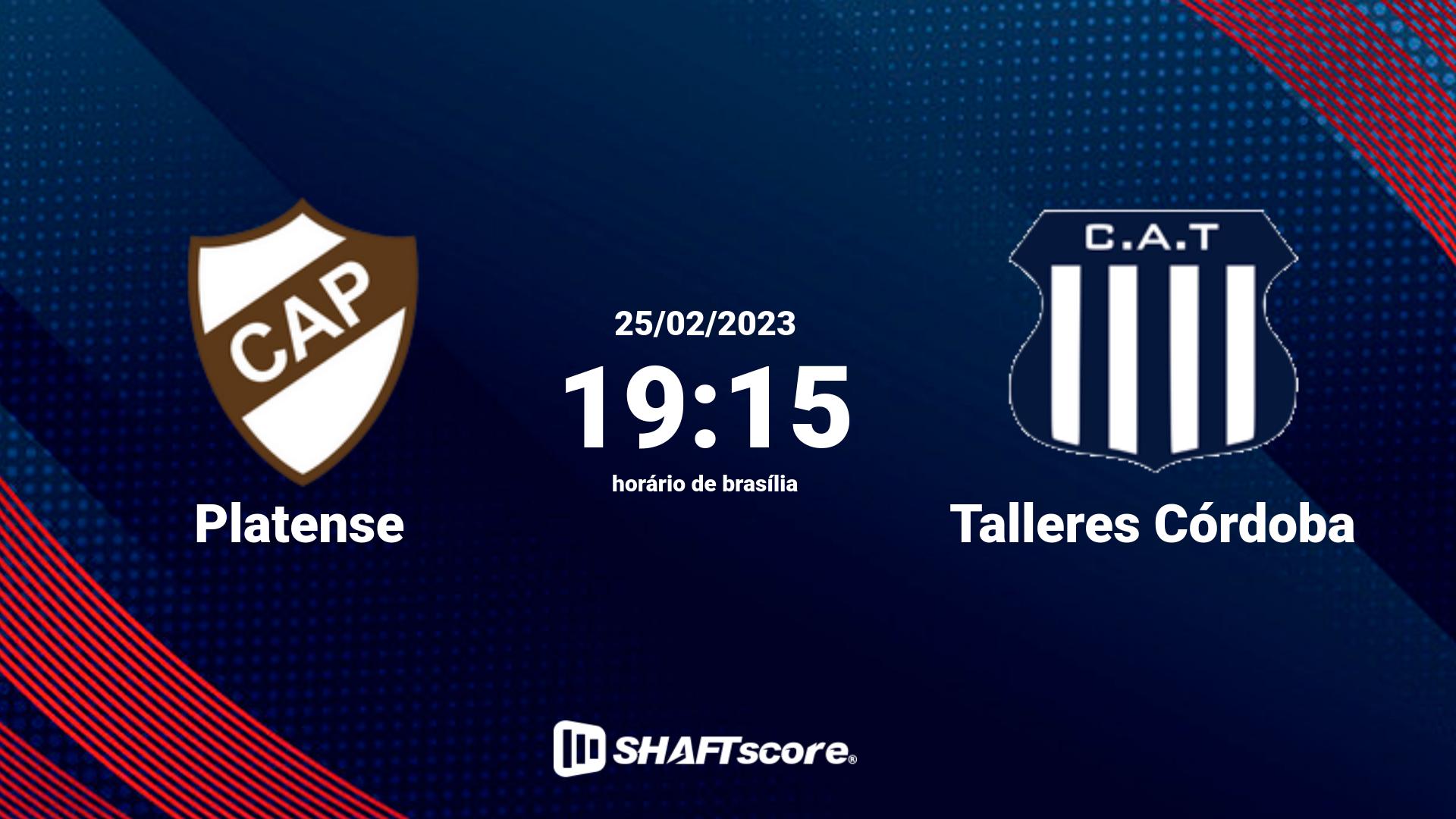 Estatísticas do jogo Platense vs Talleres Córdoba 25.02 19:15