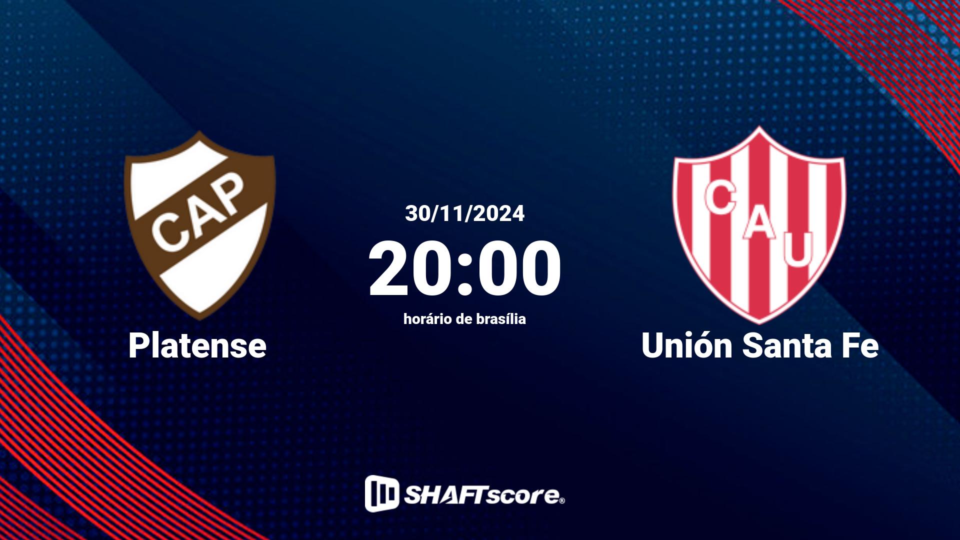 Estatísticas do jogo Platense vs Unión Santa Fe 30.11 20:00