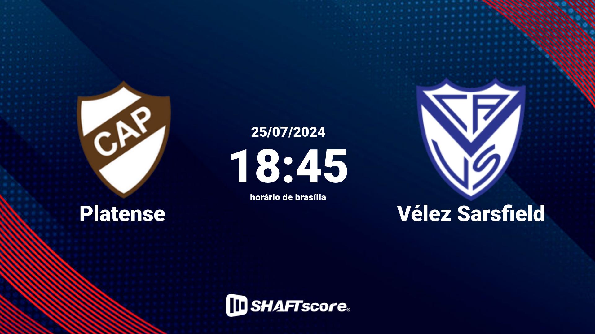 Estatísticas do jogo Platense vs Vélez Sarsfield 25.07 18:45