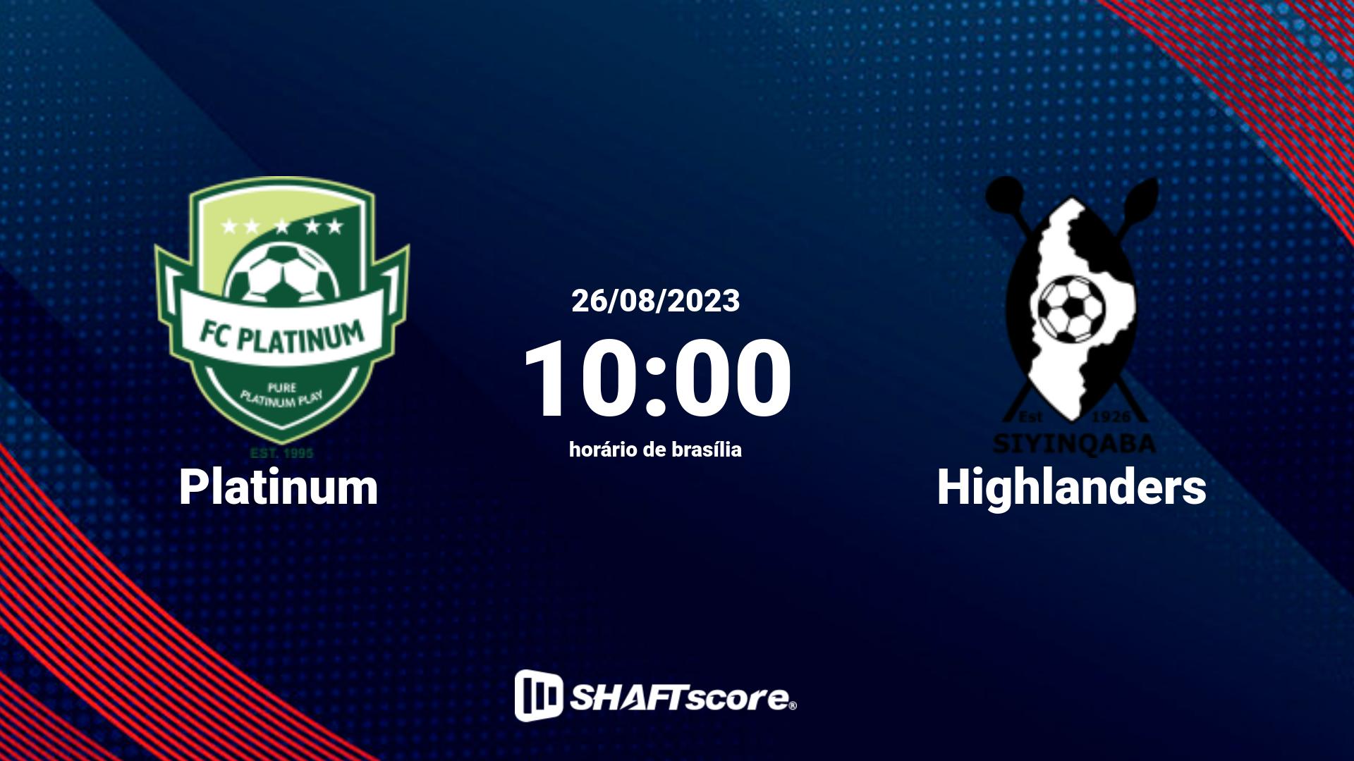 Estatísticas do jogo Platinum vs Highlanders 26.08 10:00