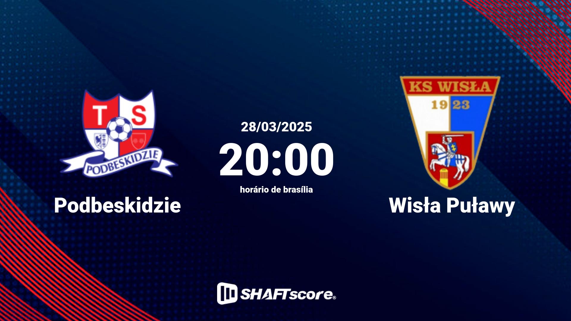 Estatísticas do jogo Podbeskidzie vs Wisła Puławy 28.03 20:00