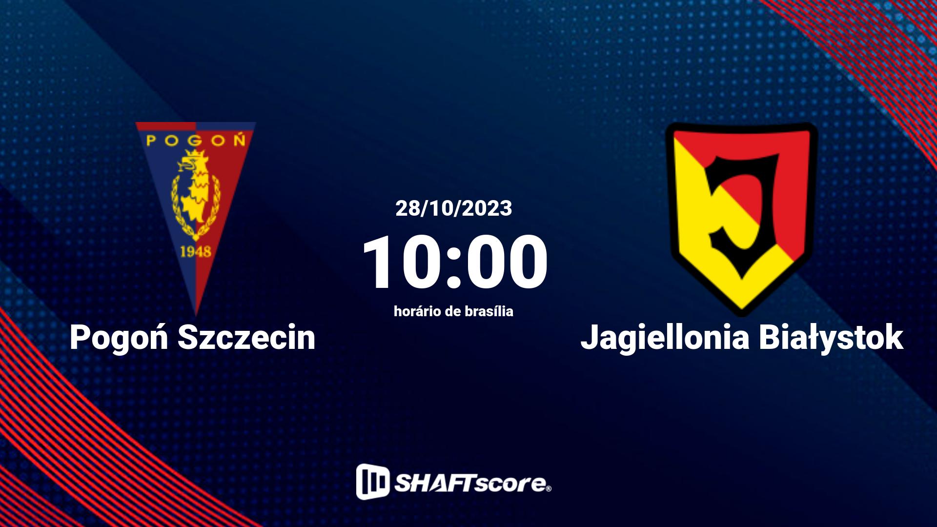 Estatísticas do jogo Pogoń Szczecin vs Jagiellonia Białystok 28.10 10:00