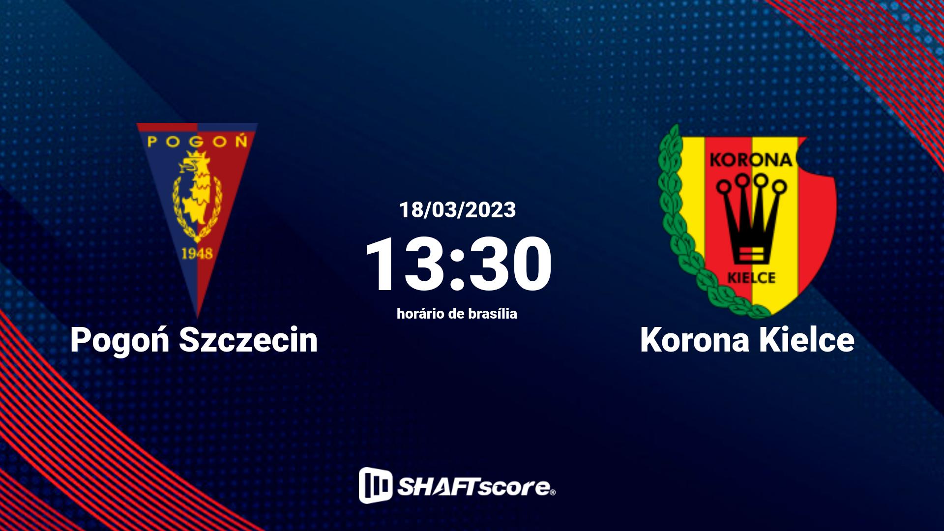 Estatísticas do jogo Pogoń Szczecin vs Korona Kielce 18.03 13:30