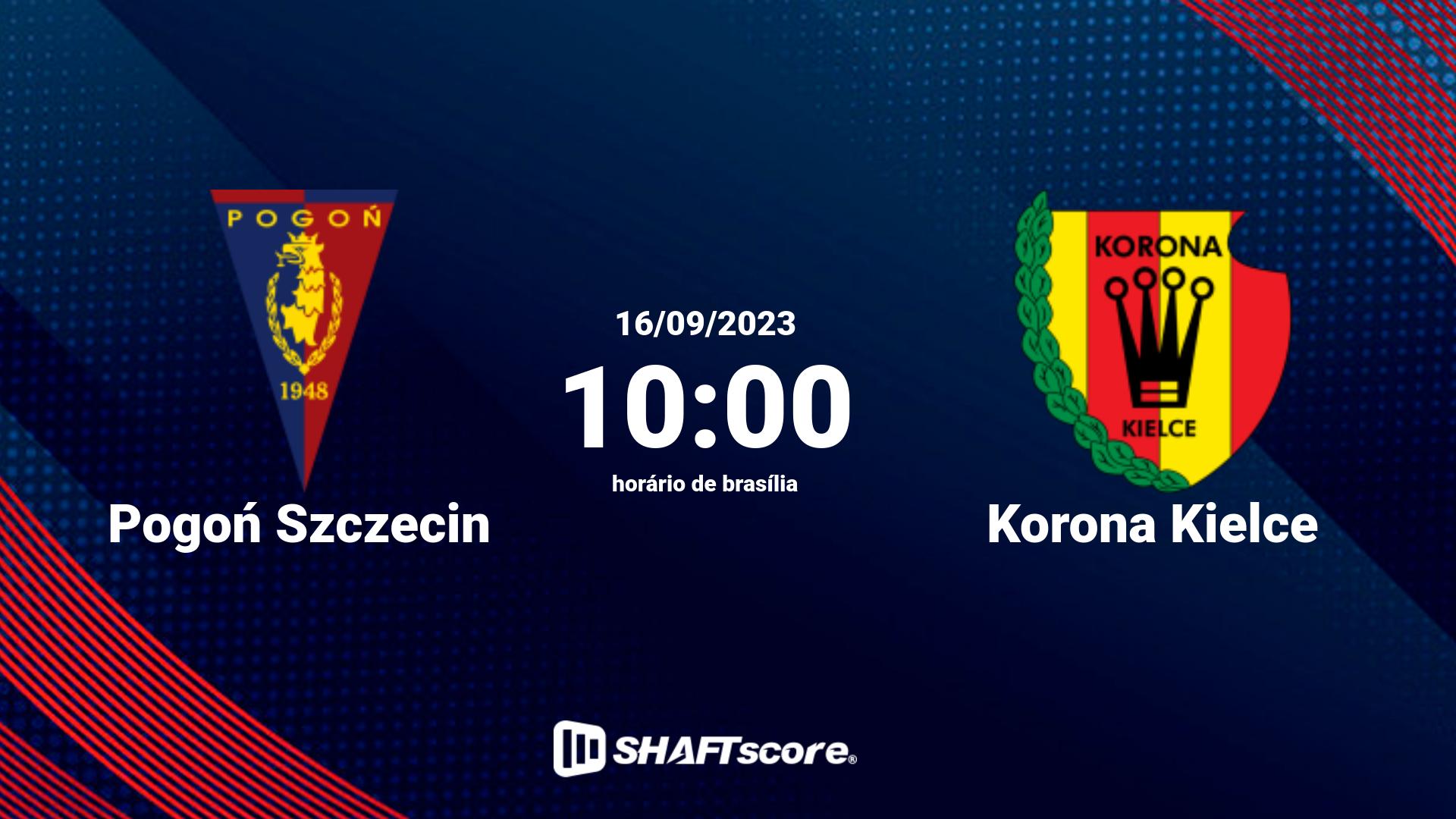 Estatísticas do jogo Pogoń Szczecin vs Korona Kielce 16.09 10:00