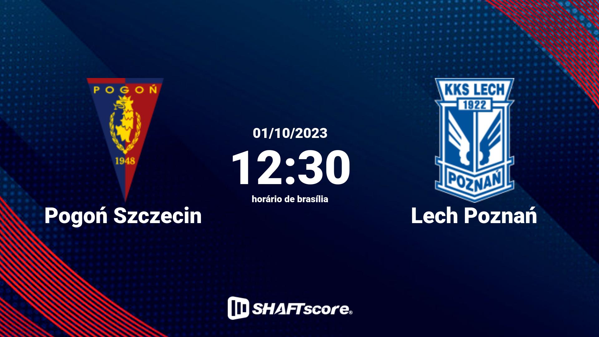 Estatísticas do jogo Pogoń Szczecin vs Lech Poznań 01.10 12:30