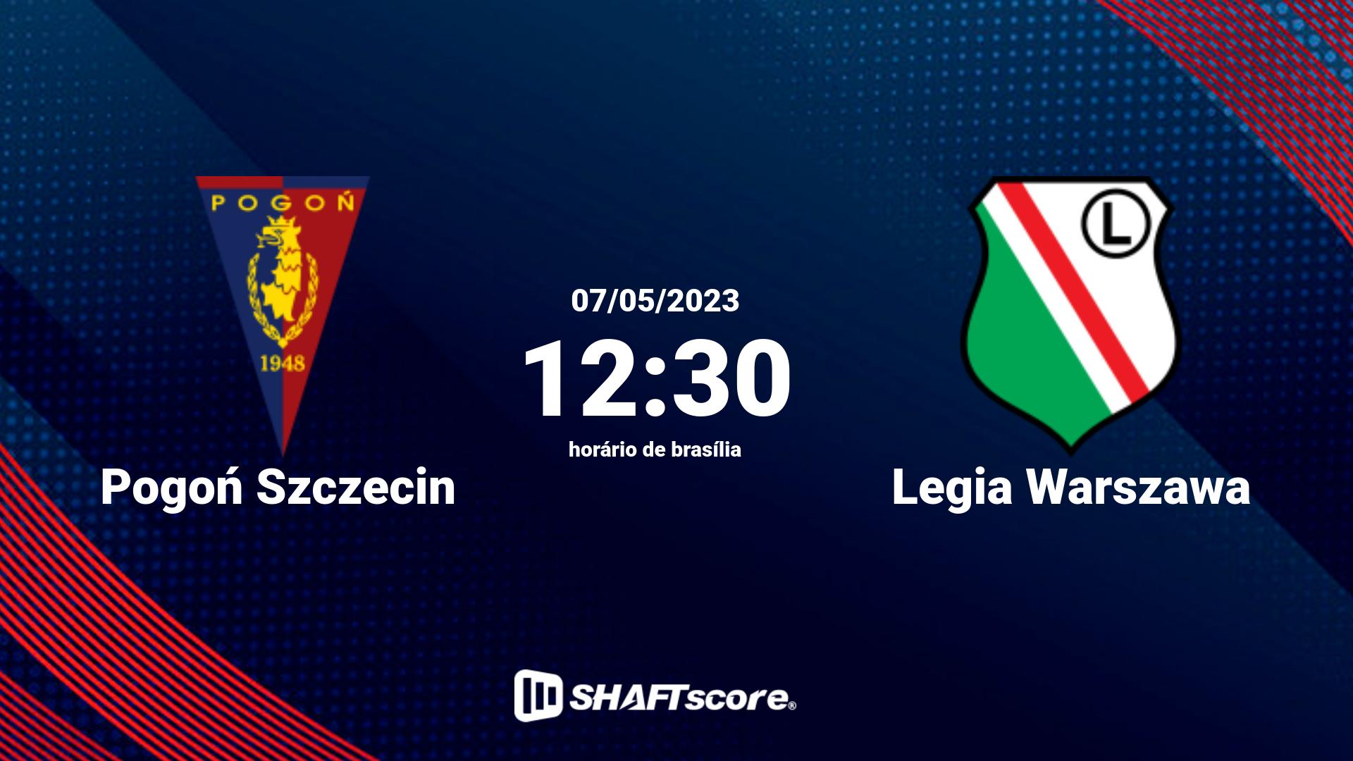 Estatísticas do jogo Pogoń Szczecin vs Legia Warszawa 07.05 12:30