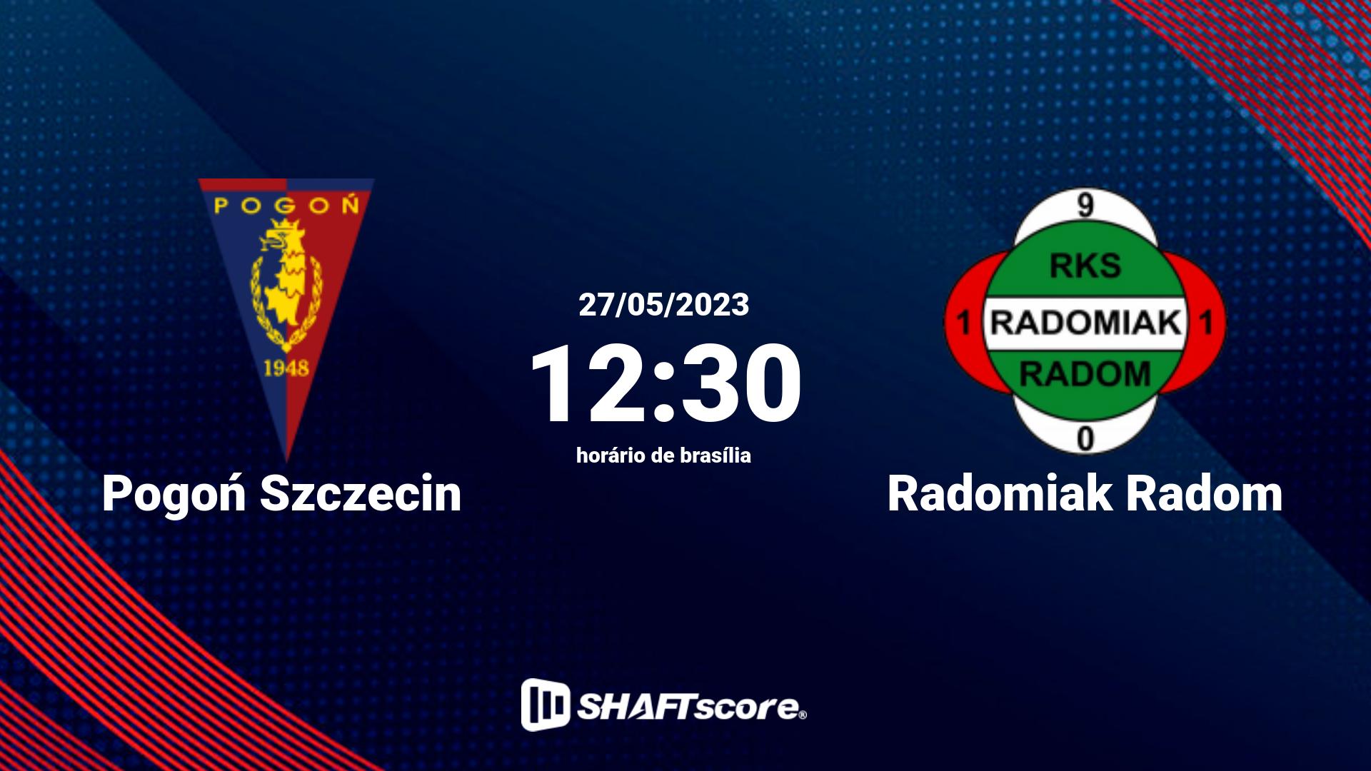 Estatísticas do jogo Pogoń Szczecin vs Radomiak Radom 27.05 12:30