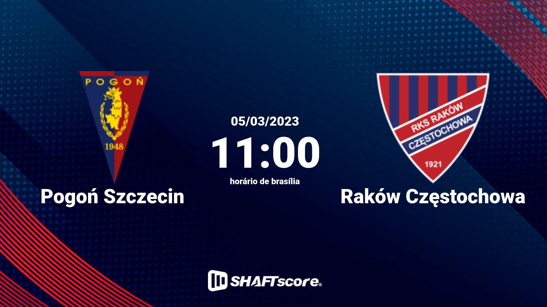 Estatísticas do jogo Pogoń Szczecin vs Raków Częstochowa 05.03 11:00