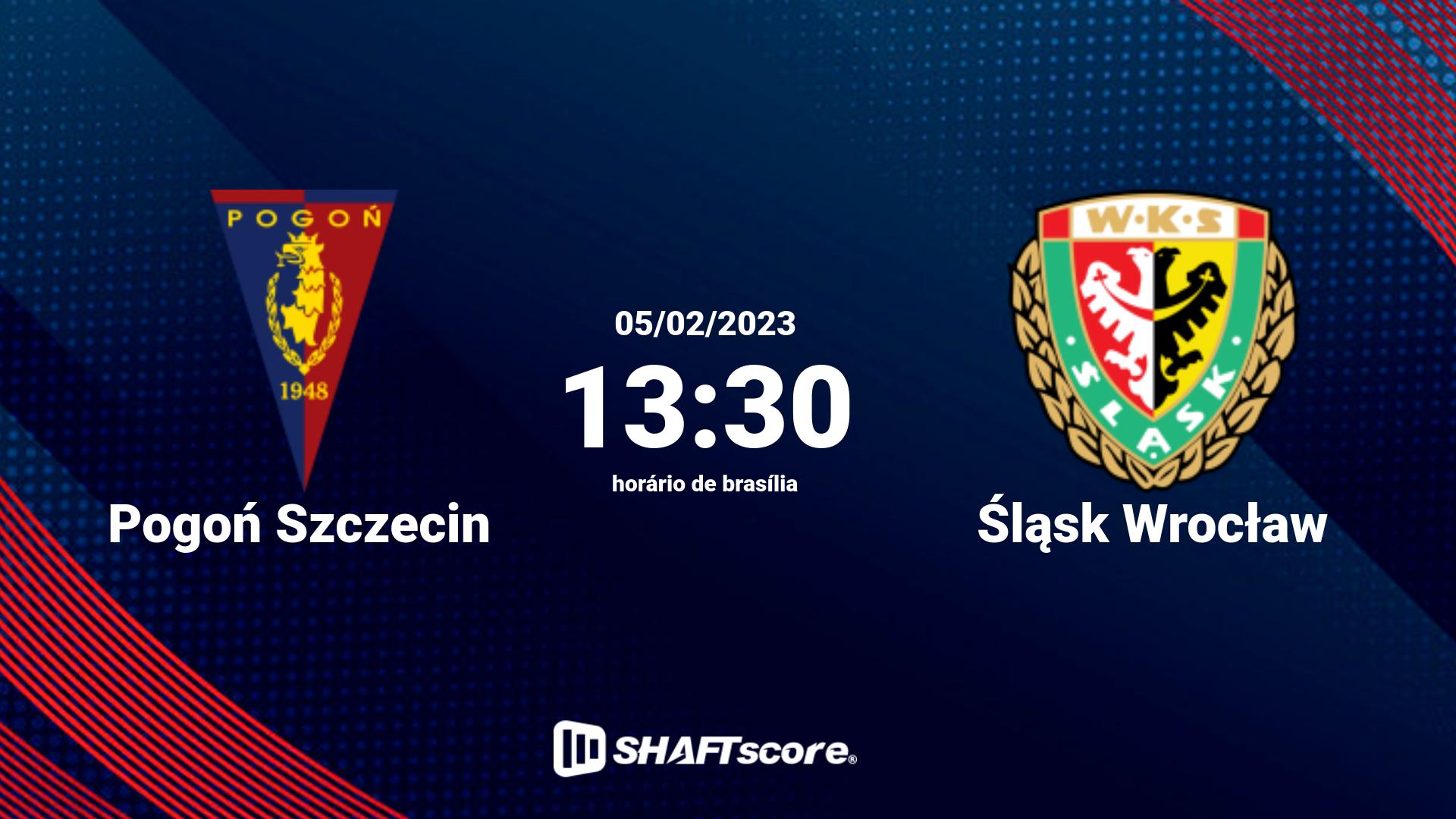 Estatísticas do jogo Pogoń Szczecin vs Śląsk Wrocław 05.02 13:30