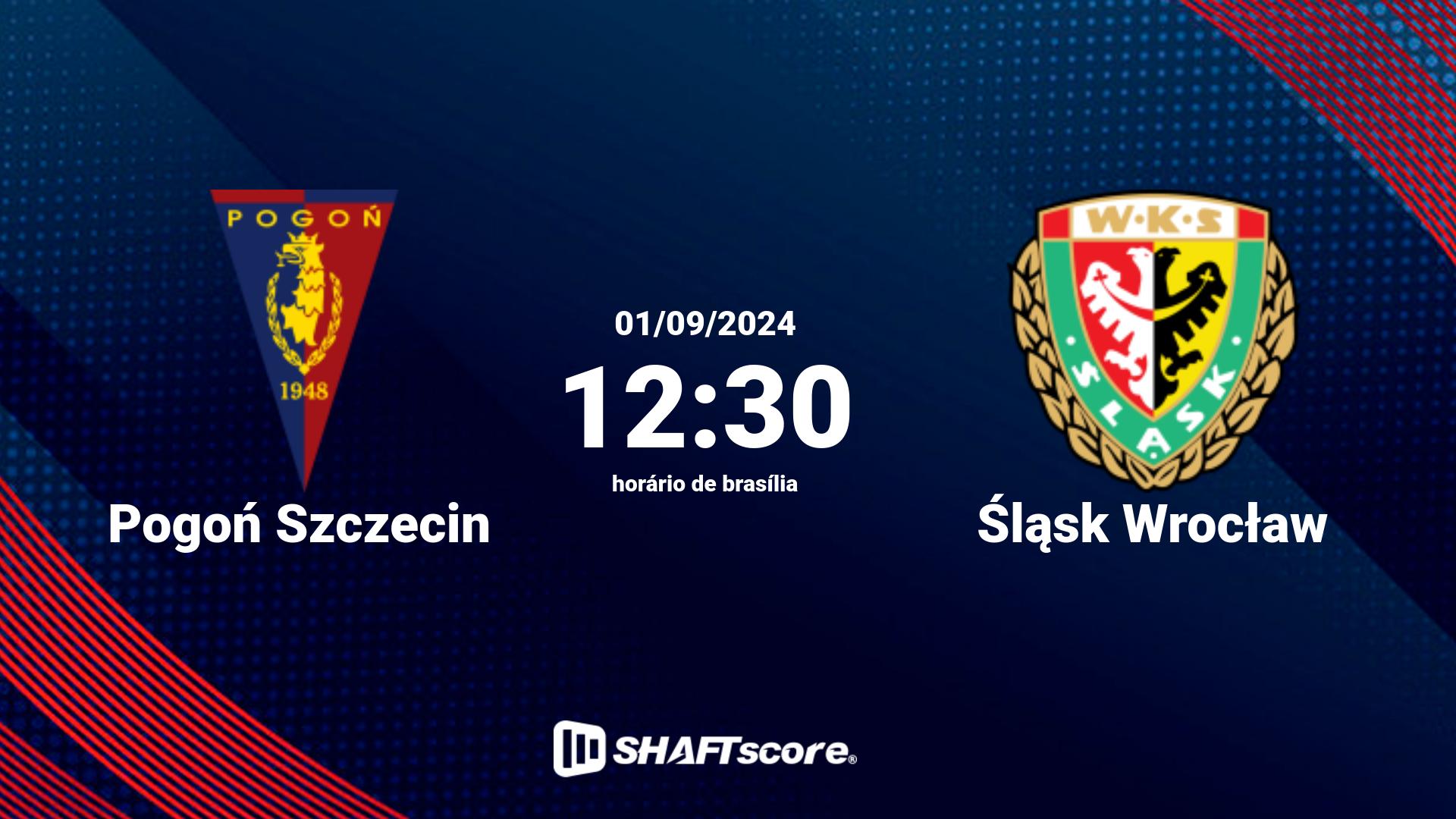 Estatísticas do jogo Pogoń Szczecin vs Śląsk Wrocław 01.09 12:30