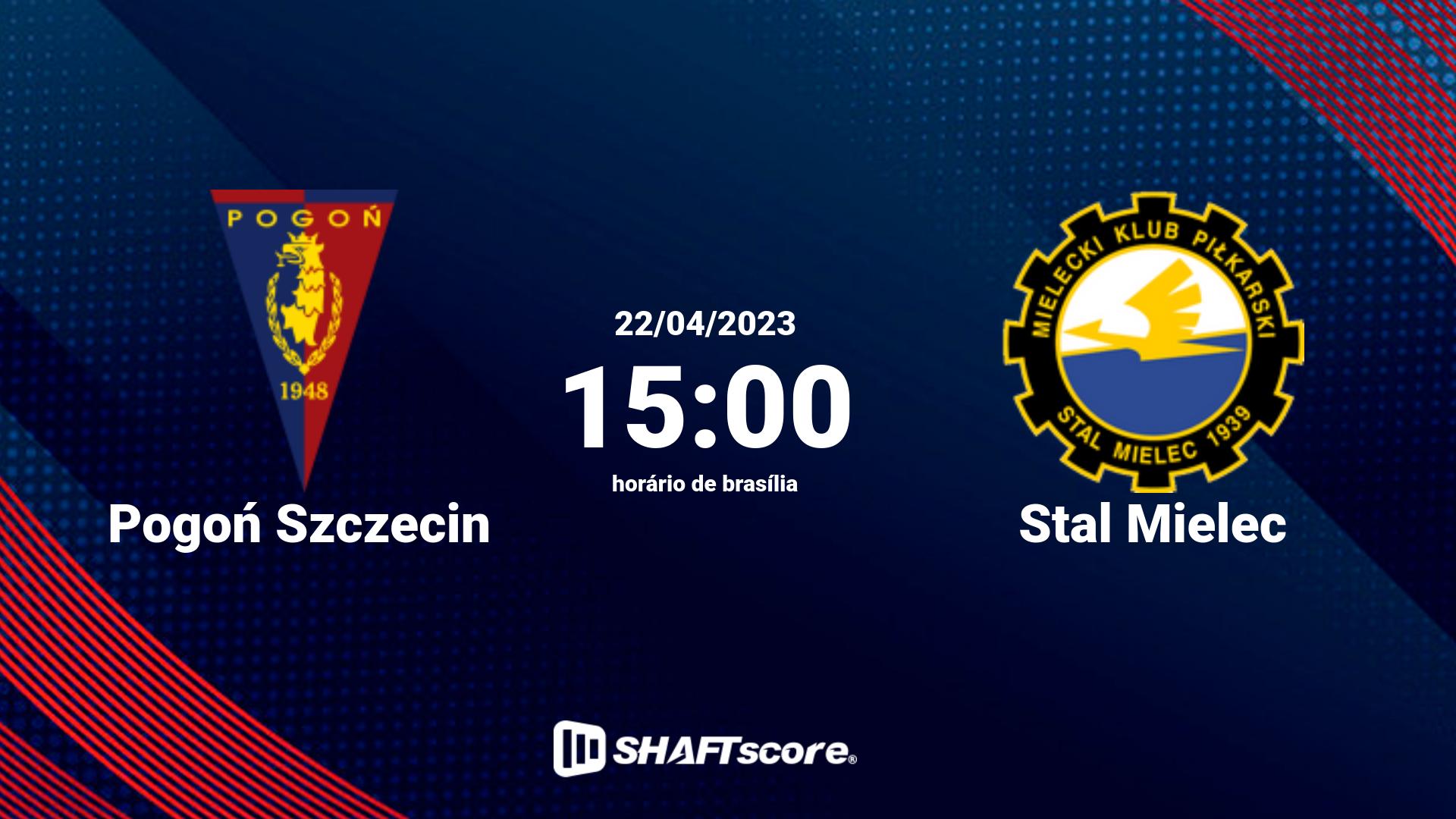 Estatísticas do jogo Pogoń Szczecin vs Stal Mielec 22.04 15:00