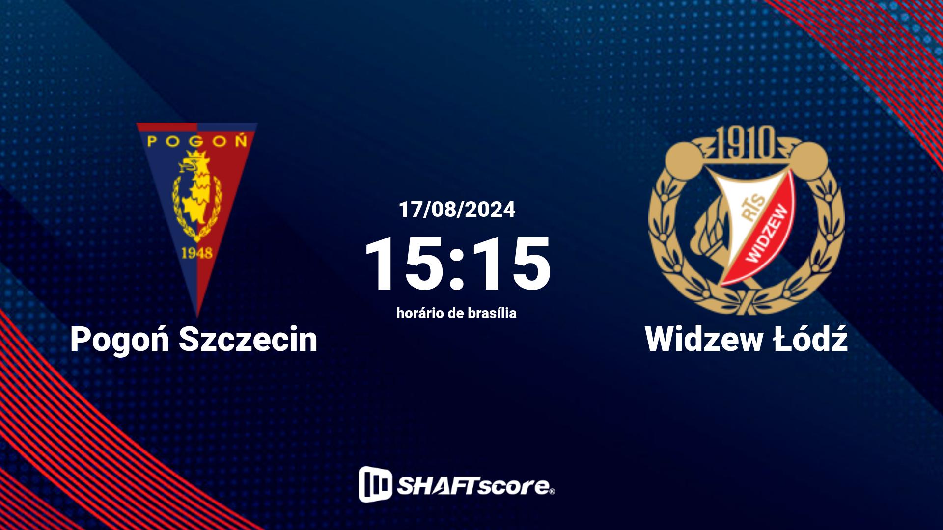 Estatísticas do jogo Pogoń Szczecin vs Widzew Łódź 17.08 15:15