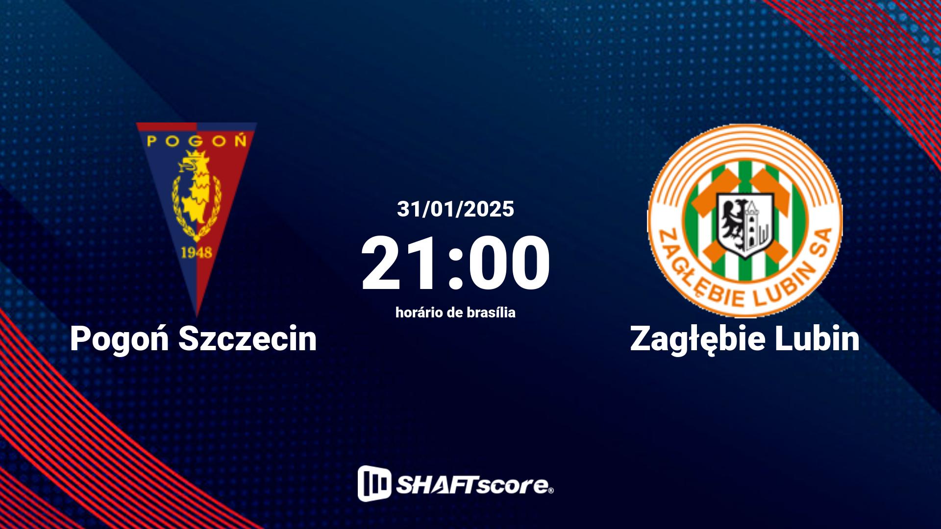 Estatísticas do jogo Pogoń Szczecin vs Zagłębie Lubin 31.01 21:00