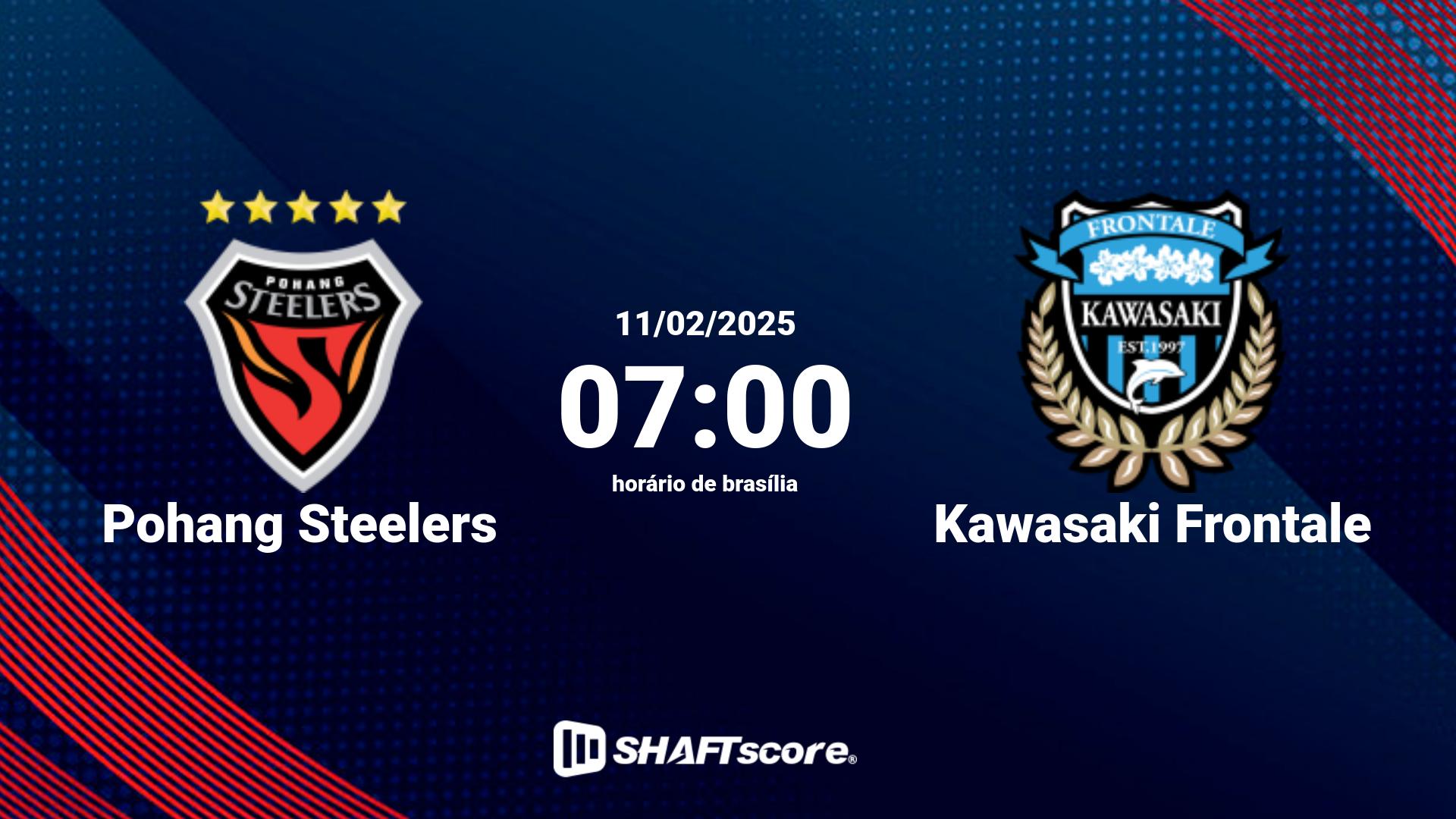 Estatísticas do jogo Pohang Steelers vs Kawasaki Frontale 11.02 07:00