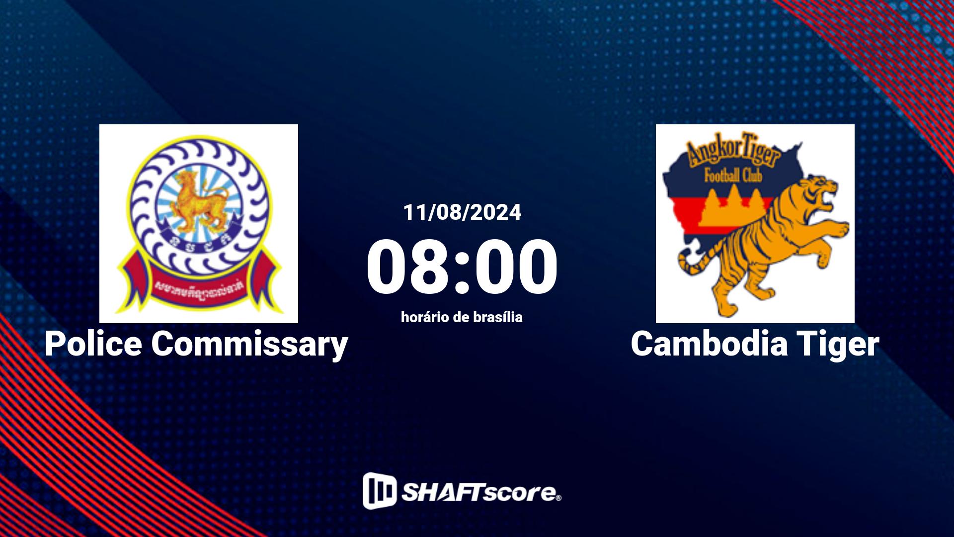 Estatísticas do jogo Police Commissary vs Cambodia Tiger 11.08 08:00