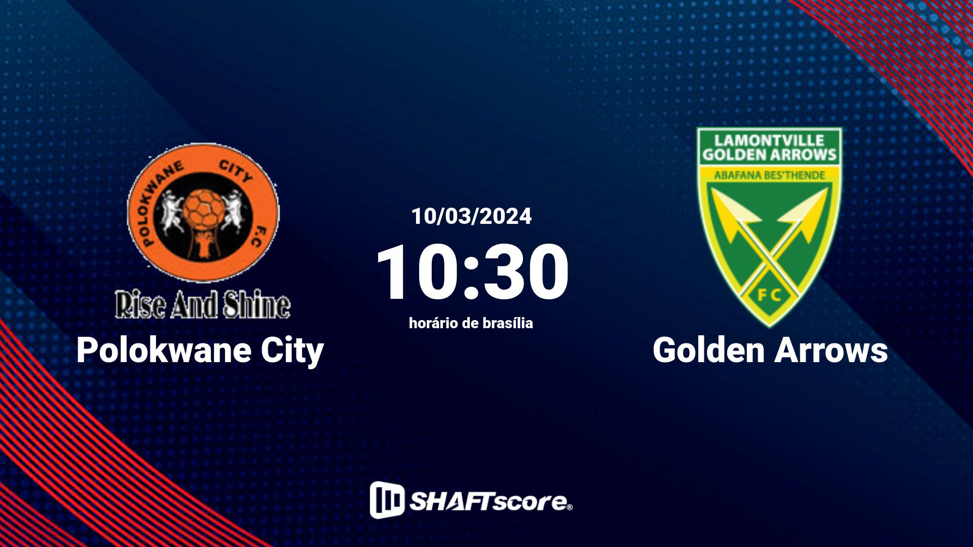 Estatísticas do jogo Polokwane City vs Golden Arrows 10.03 10:30