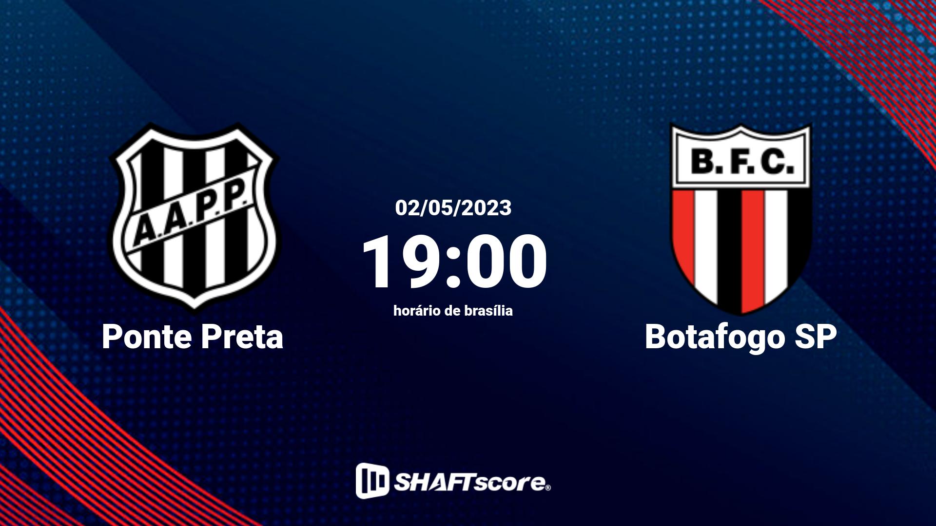 Estatísticas do jogo Ponte Preta vs Botafogo SP 02.05 19:00