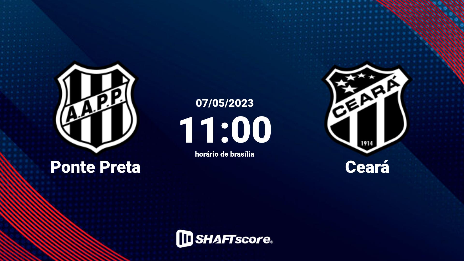 Estatísticas do jogo Ponte Preta vs Ceará 07.05 11:00