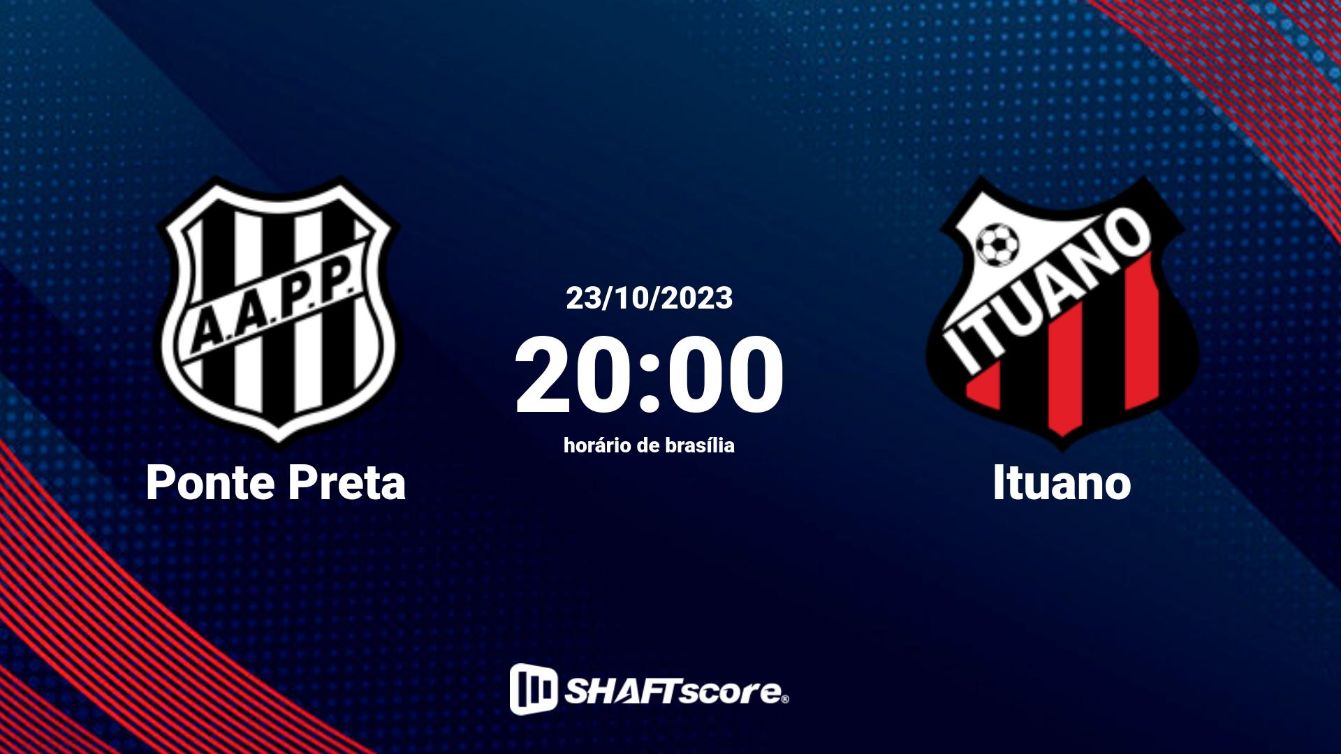 Estatísticas do jogo Ponte Preta vs Ituano 23.10 20:00