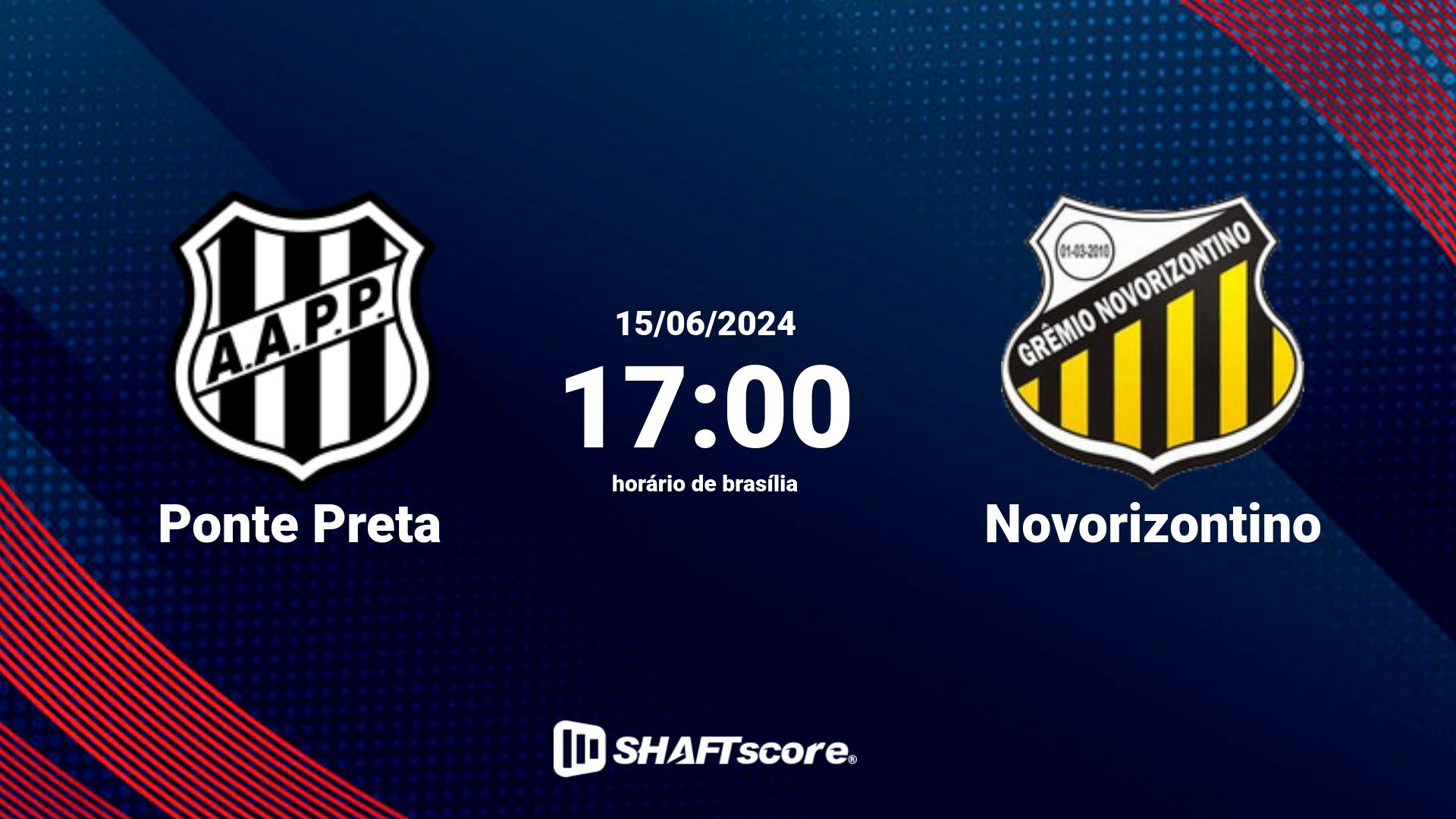 Estatísticas do jogo Ponte Preta vs Novorizontino 15.06 17:00