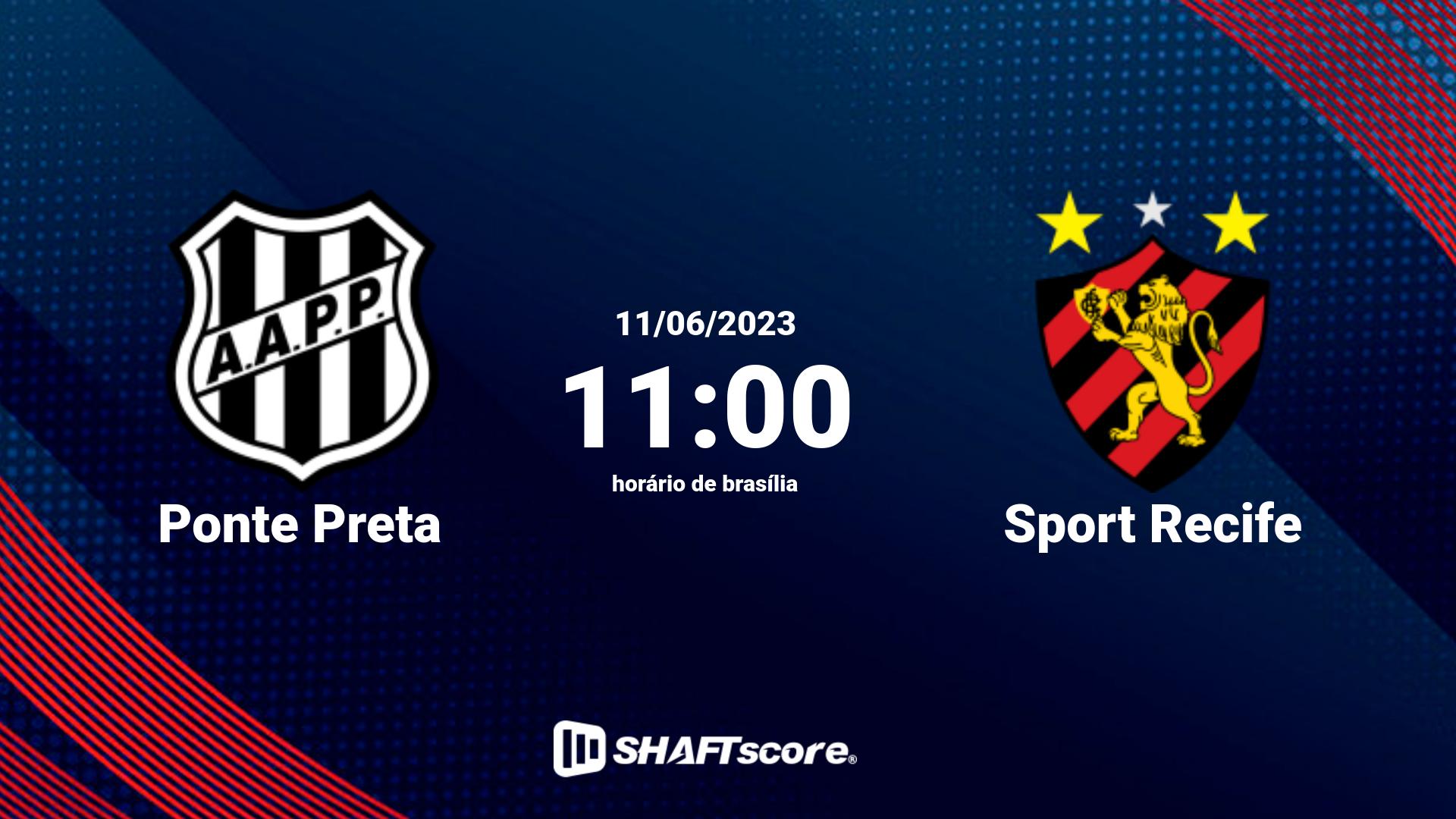 Estatísticas do jogo Ponte Preta vs Sport Recife 11.06 11:00