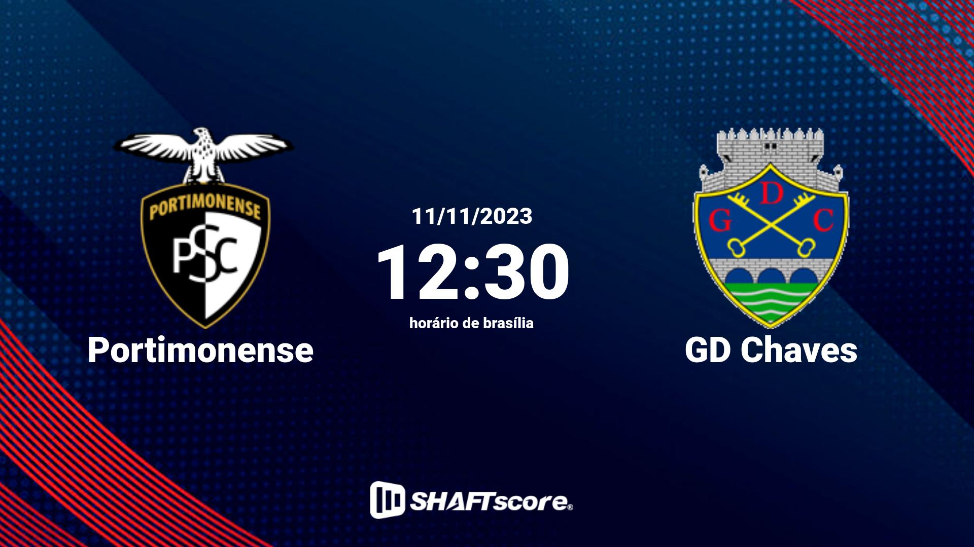 Estatísticas do jogo Portimonense vs GD Chaves 11.11 12:30