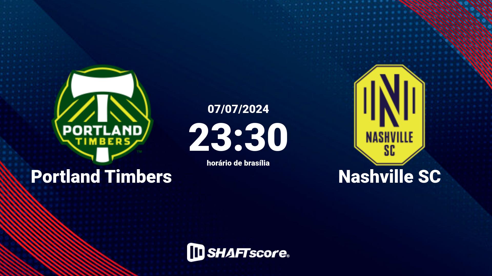 Estatísticas do jogo Portland Timbers vs Nashville SC 07.07 23:30