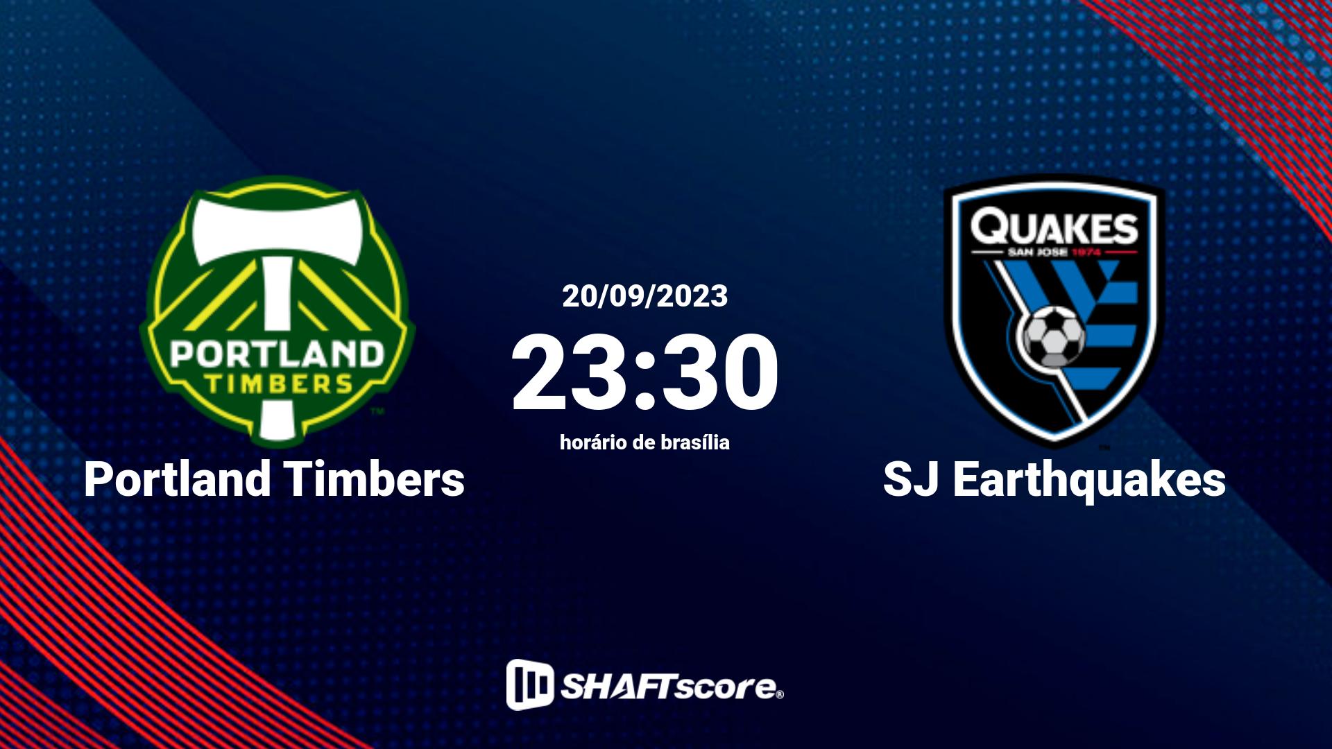 Estatísticas do jogo Portland Timbers vs SJ Earthquakes 20.09 23:30