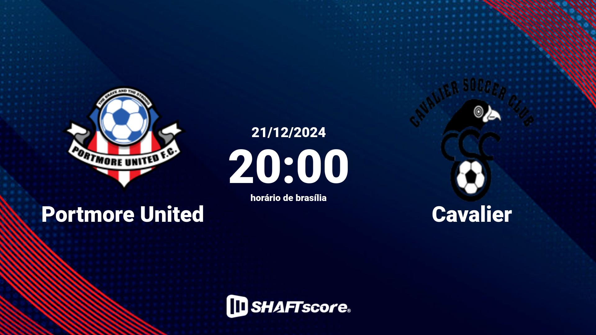 Estatísticas do jogo Portmore United vs Cavalier 21.12 20:00