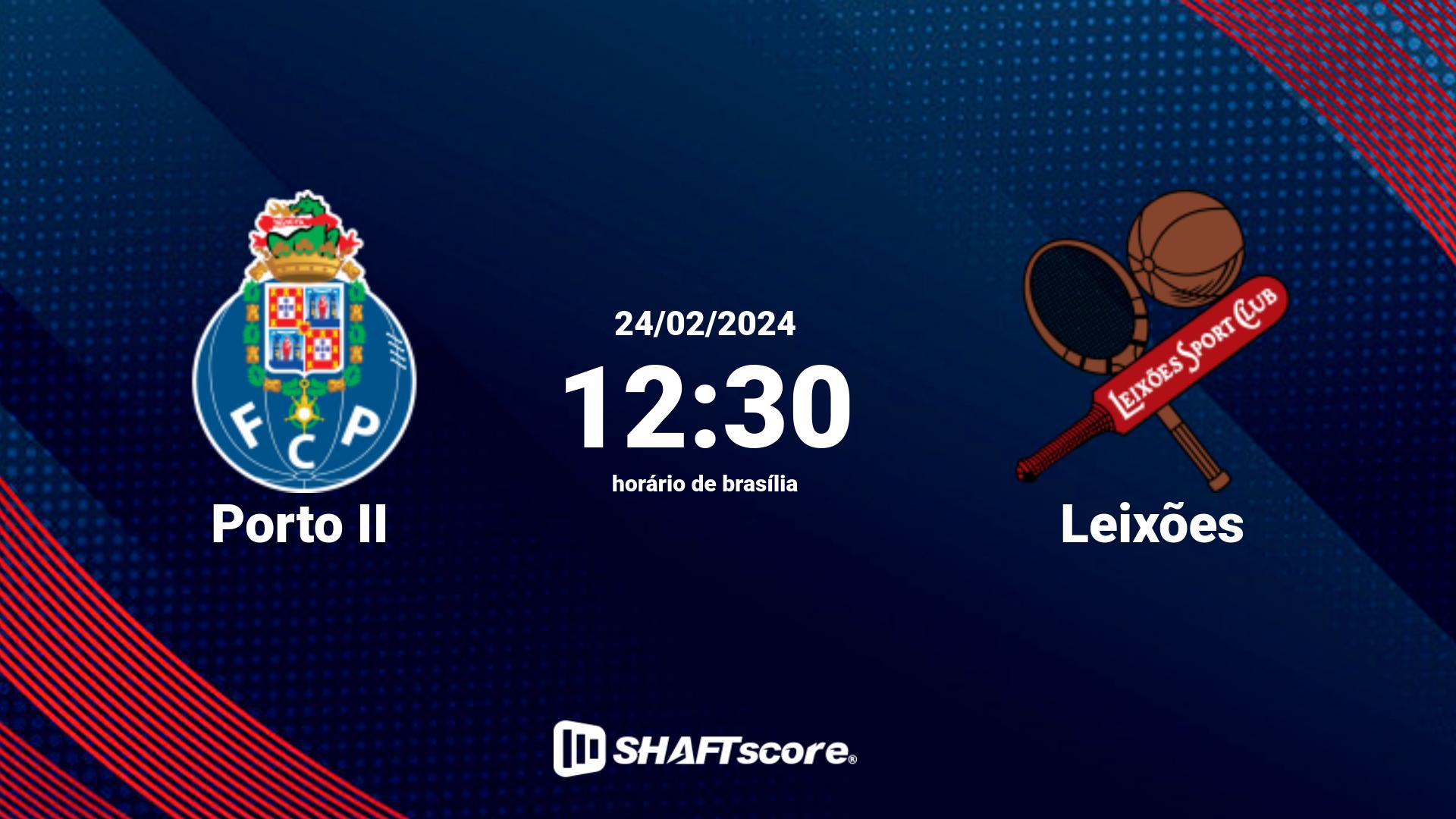 Estatísticas do jogo Porto II vs Leixões 24.02 12:30