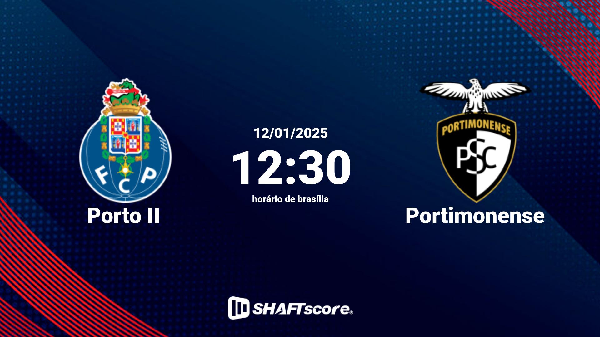 Estatísticas do jogo Porto II vs Portimonense 12.01 12:30