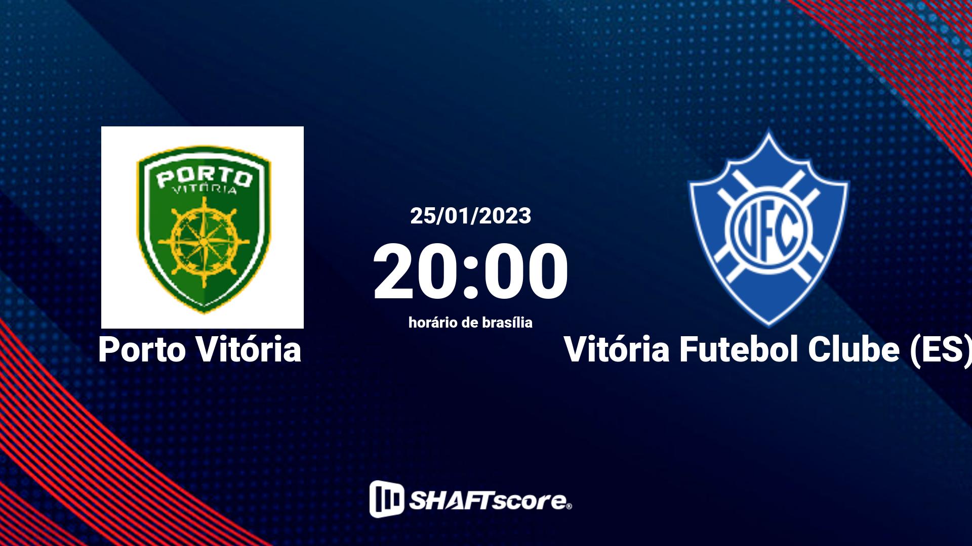 Estatísticas do jogo Porto Vitória vs Vitória Futebol Clube (ES) 25.01 20:00