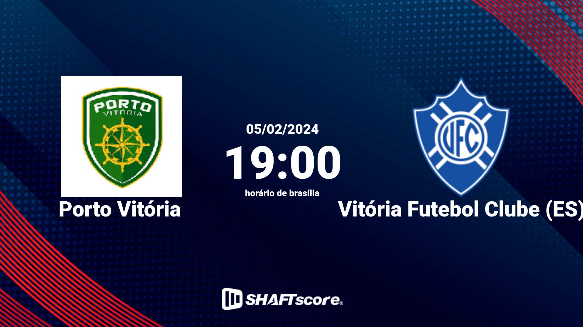 Estatísticas do jogo Porto Vitória vs Vitória Futebol Clube (ES) 05.02 19:00