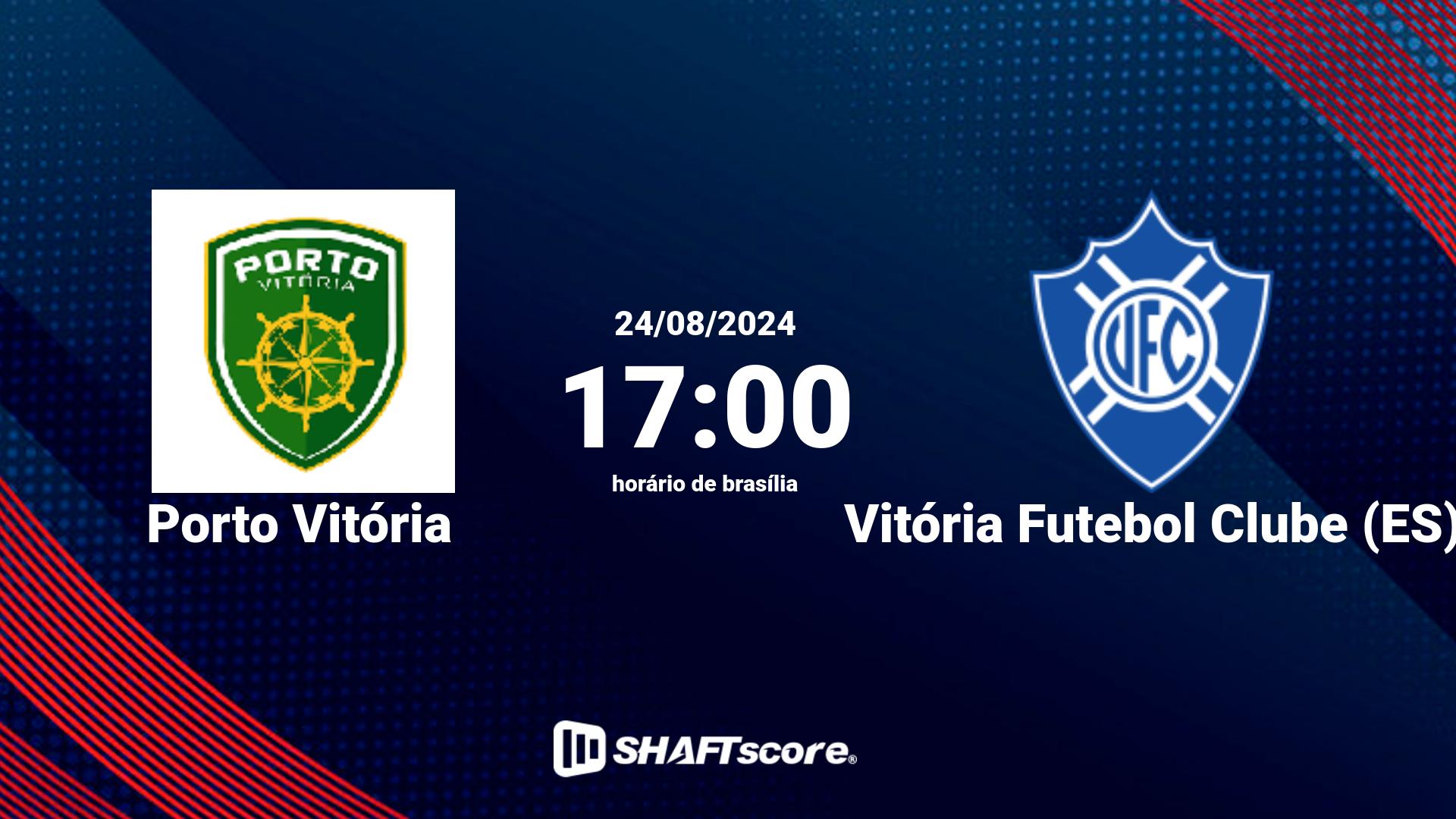 Estatísticas do jogo Porto Vitória vs Vitória Futebol Clube (ES) 24.08 17:00