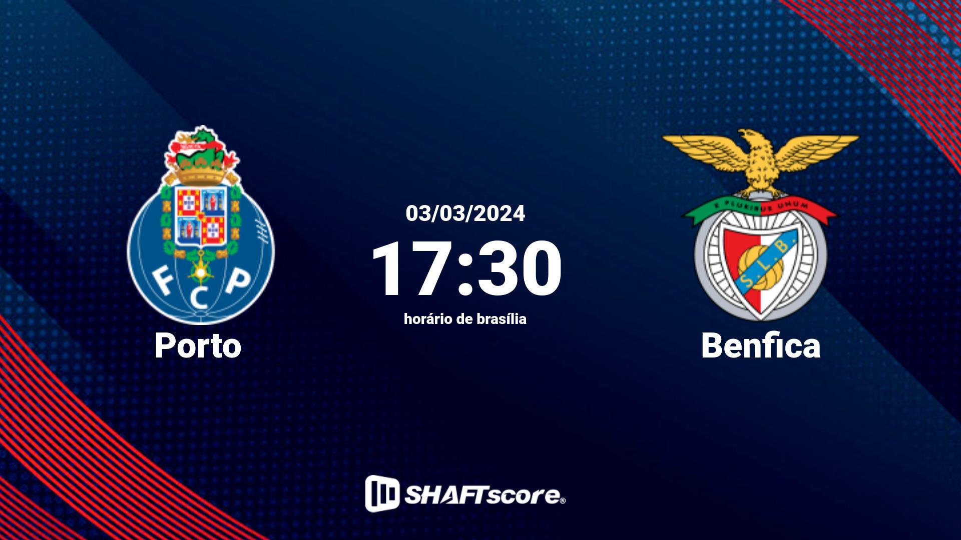 Estatísticas do jogo Porto vs Benfica 03.03 17:30