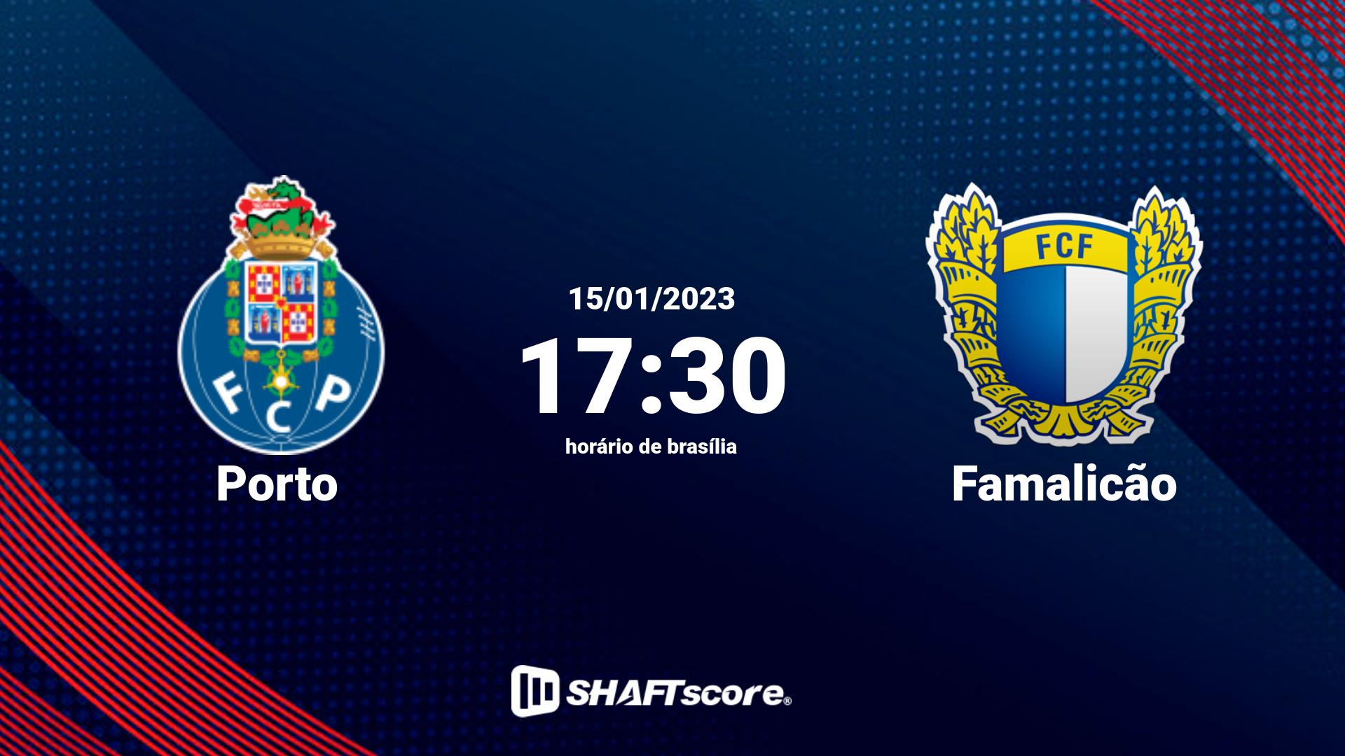 Estatísticas do jogo Porto vs Famalicão 15.01 17:30