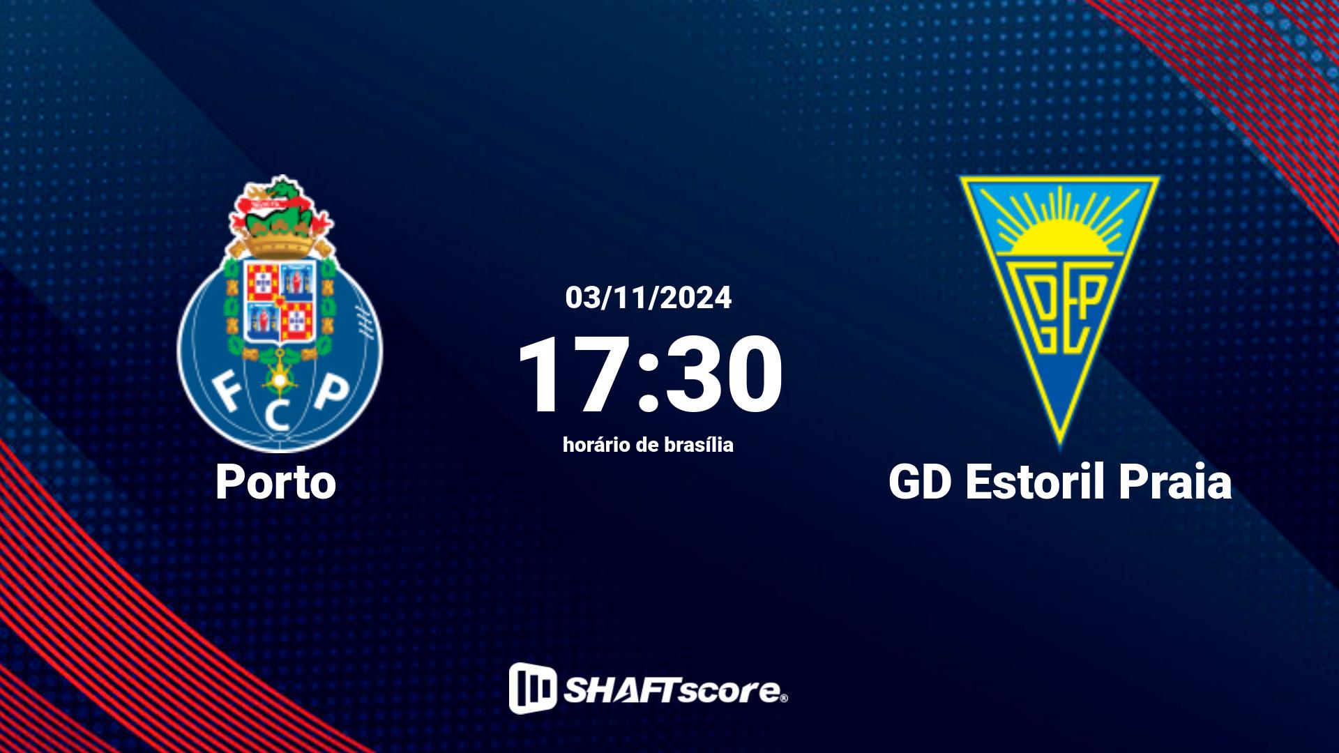 Estatísticas do jogo Porto vs GD Estoril Praia 03.11 17:30