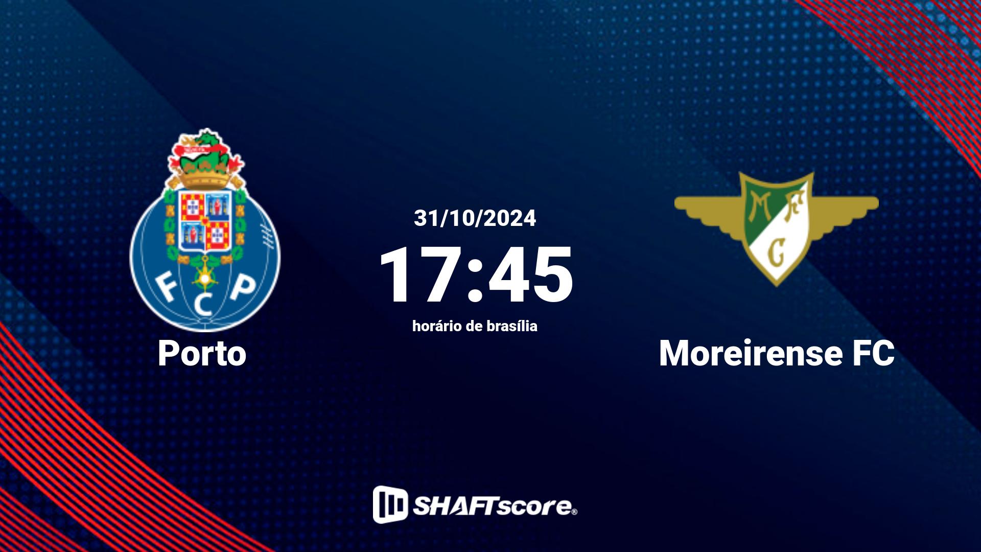 Estatísticas do jogo Porto vs Moreirense FC 31.10 17:45