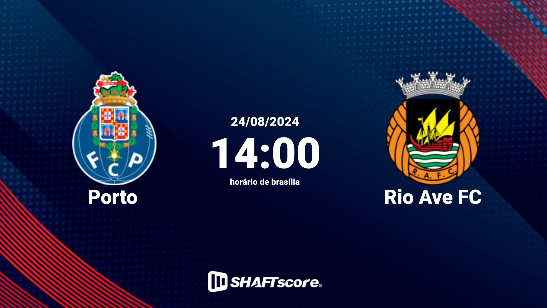 Estatísticas do jogo Porto vs Rio Ave FC 24.08 14:00