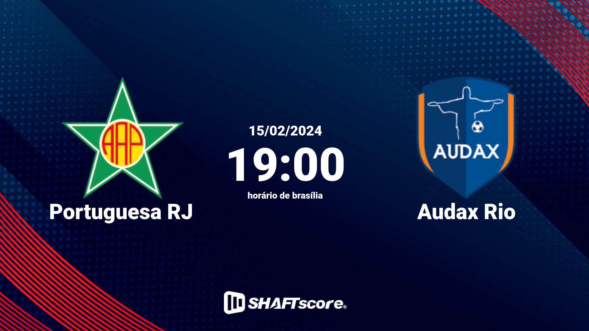 Estatísticas do jogo Portuguesa RJ vs Audax Rio 15.02 19:00