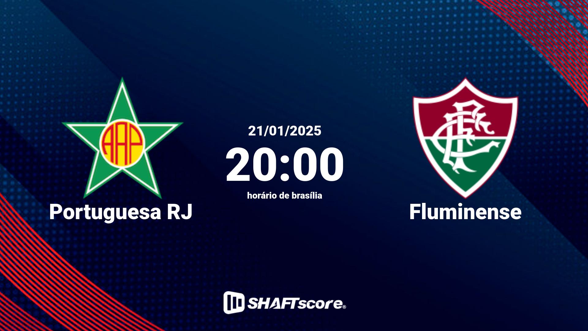 Estatísticas do jogo Portuguesa RJ vs Fluminense 21.01 20:00