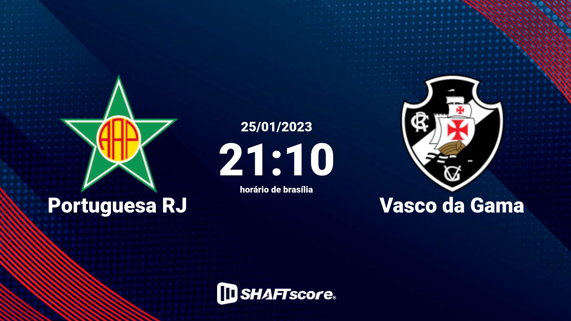 Estatísticas do jogo Portuguesa RJ vs Vasco da Gama 25.01 21:10