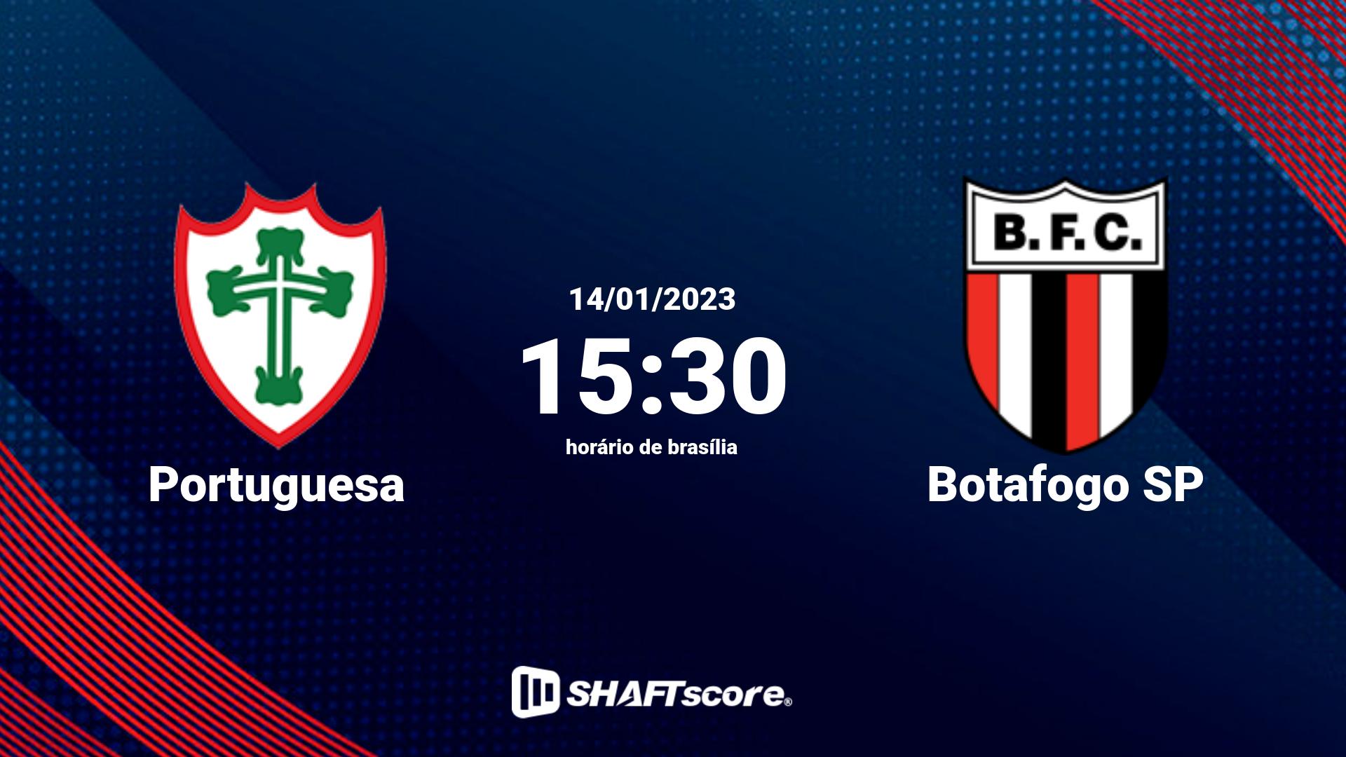 Estatísticas do jogo Portuguesa vs Botafogo SP 14.01 15:30