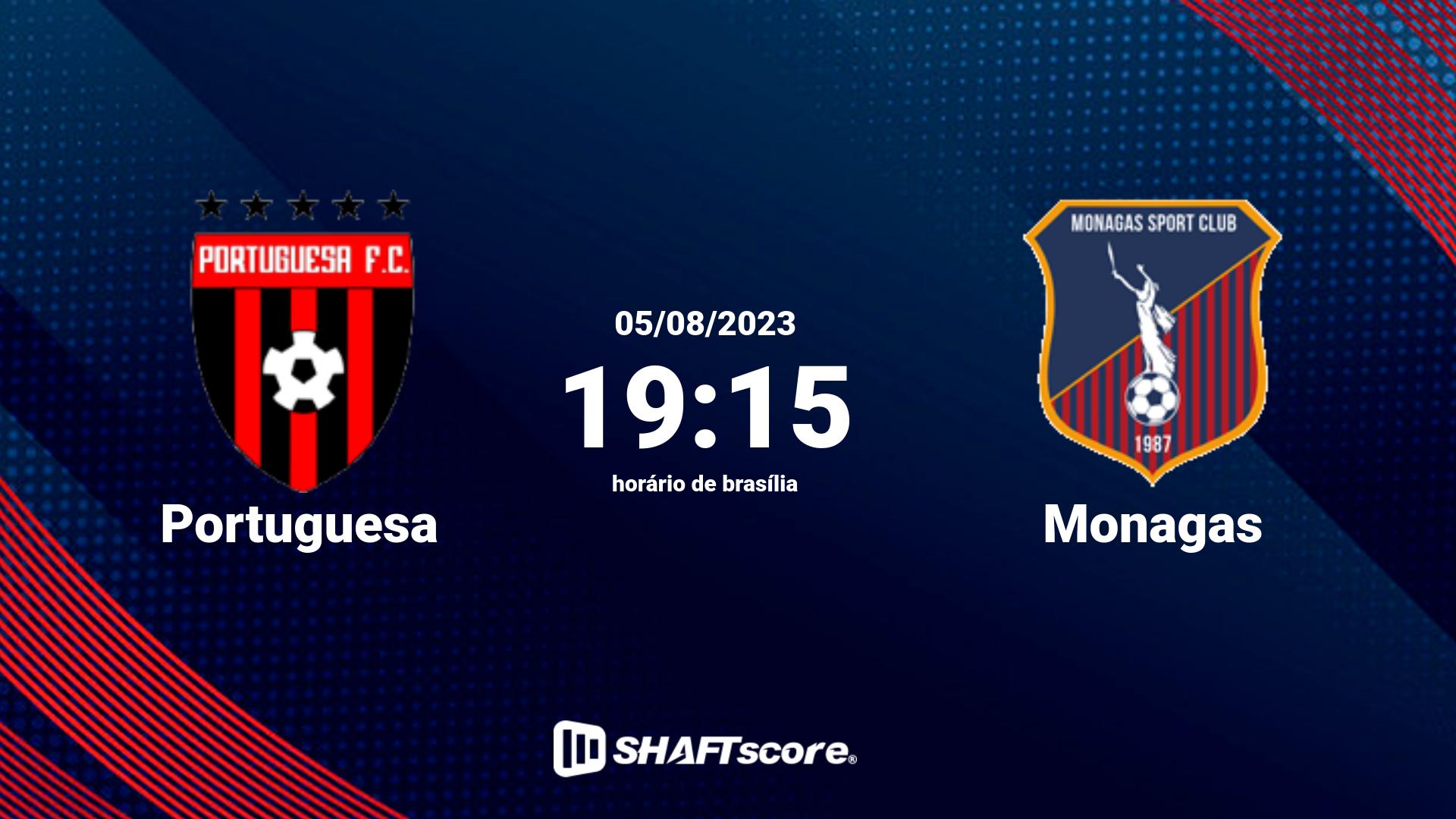 Estatísticas do jogo Portuguesa vs Monagas 05.08 19:15